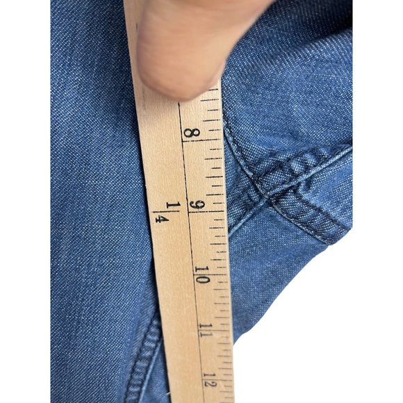 J. Crew Blue Wide Leg chambray Jeans - Picture 5 of 8